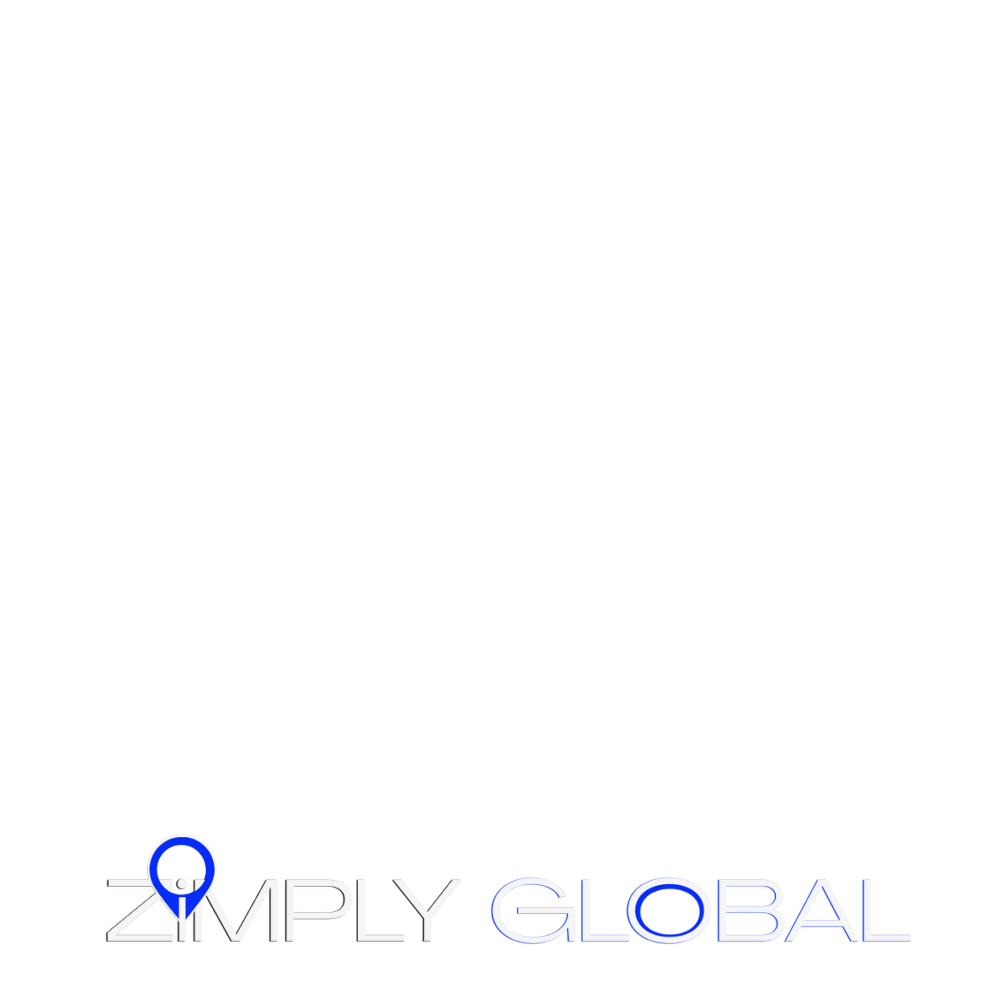 ZiMPLY GLOBAL Transparent White 1000 x 1000 px PNG ZG Travel Ant Mascot with Logo Zimply Global White color transparent background ZG Travel Ant Logo with Brand logo