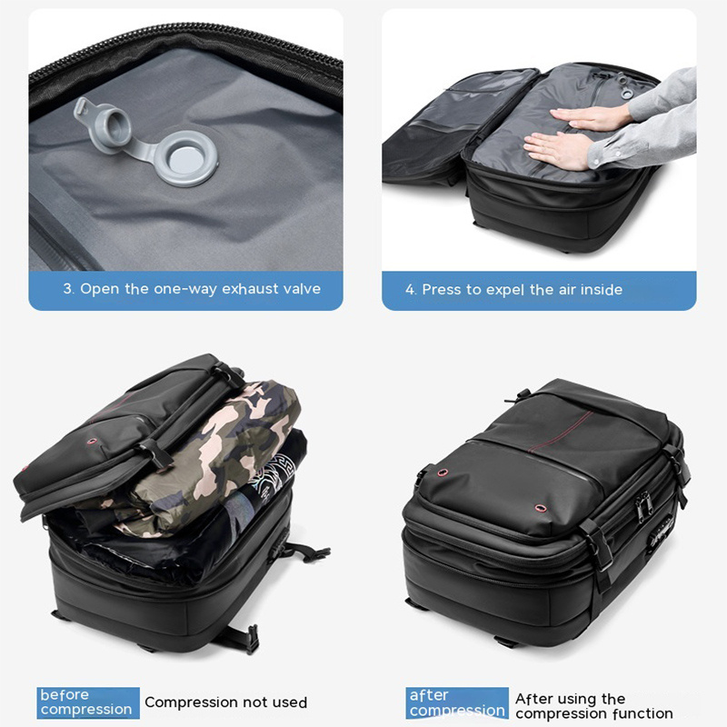 Men’s Vacuum Compression Travel Backpack with Laptop Sleeve Men’s Vacuum Compression Travel Backpack with Laptop Sleeve - Image 9