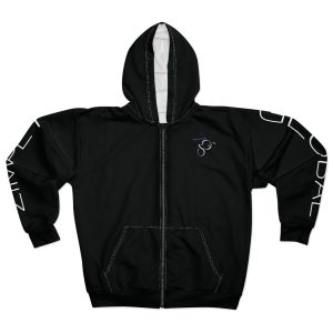 Zimply Global Zip Hoodie — Black Full-Zip