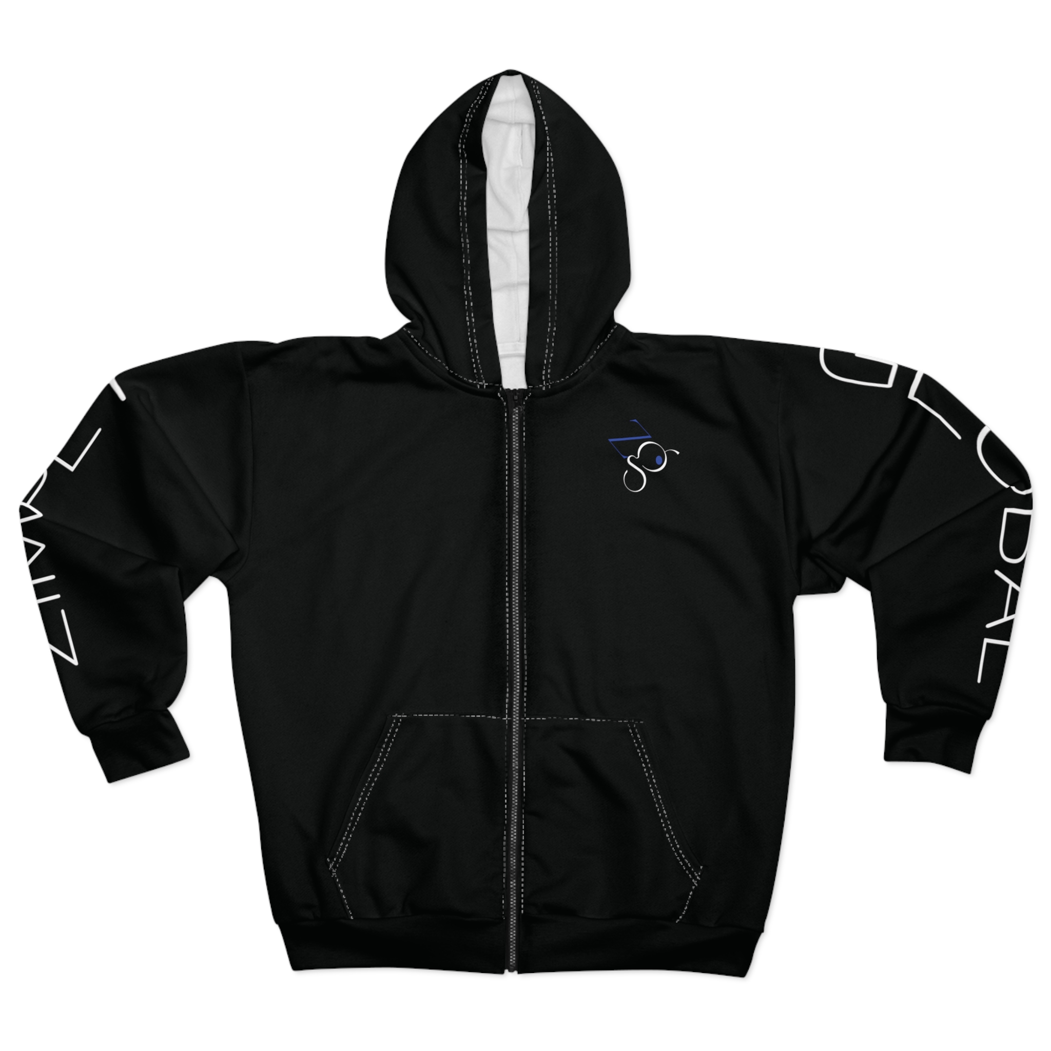 Zimply Global Zip Hoodie — Black Full-Zip Zimply Global Zip Hoodie — Black Full-Zip